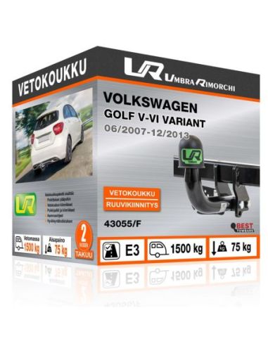 Vetokoukku Volkswagen GOLF V-VI VARIANT ruuvikiinnityksellä