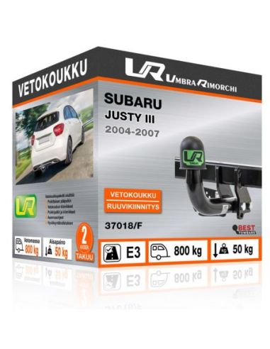 Vetokoukku Subaru JUSTY III ruuvikiinnityksellä