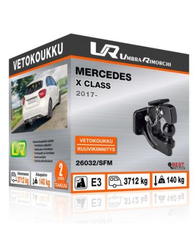 Vetokoukku Mercedes X CLASS ruuvikiinnityksellä