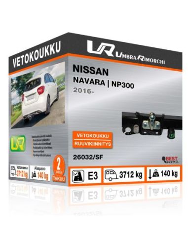 Vetokoukku Nissan NAVARA | NP300 kiinteä vetokoukku kauluksella