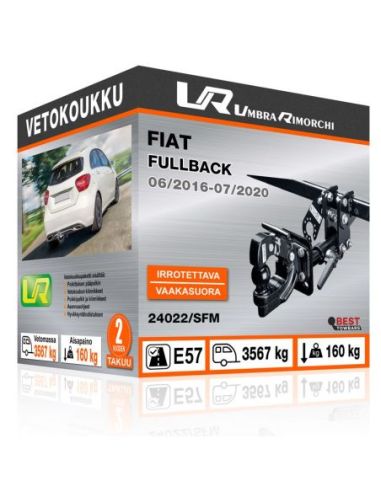 Vetokoukku Fiat FULLBACK vaakasuoraan irrotettava