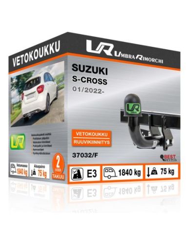 Vetokoukku Suzuki S-CROSS ruuvikiinnityksellä