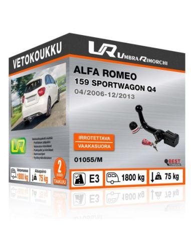 Vetokoukku Alfa Romeo 159 SPORTWAGON Q4 vaakasuoraan irrotettava