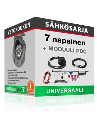 7-nastainen sähkösarja, jossa on yleinen kytkentärasia ja PDC: n (Park Distance Control) automaattinen katkaisu